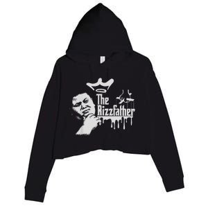 The Rizzler Godfather Funny Meme Crop Fleece Hoodie