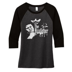 The Rizzler Godfather Funny Meme Women's Tri-Blend 3/4-Sleeve Raglan Shirt