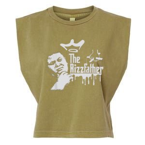 The Rizzler Godfather Funny Meme Garment-Dyed Women's Muscle Tee