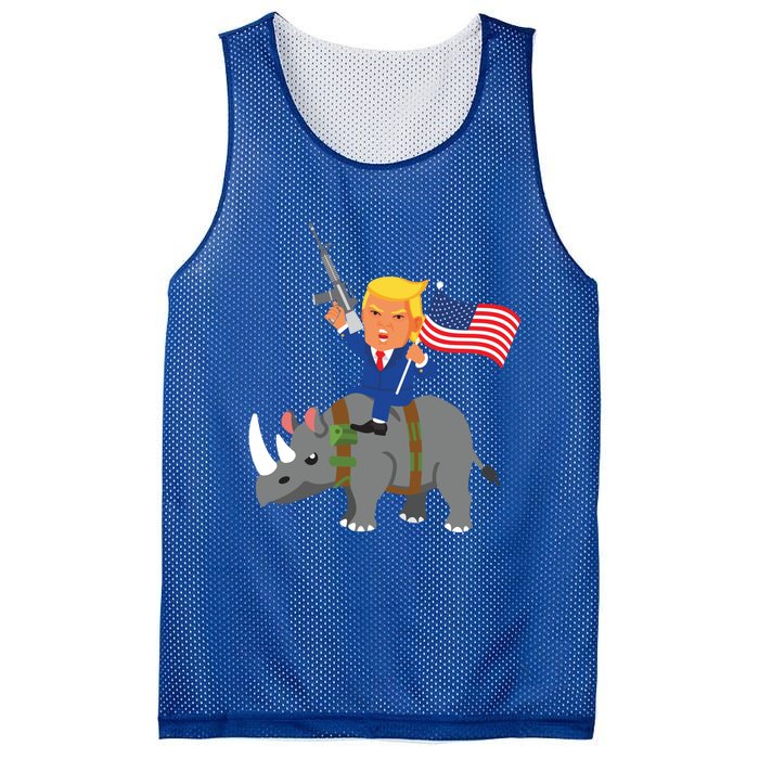 Trump Rhino Gun Merica 2020 Election Donald Republican Gift Mesh Reversible Basketball Jersey Tank