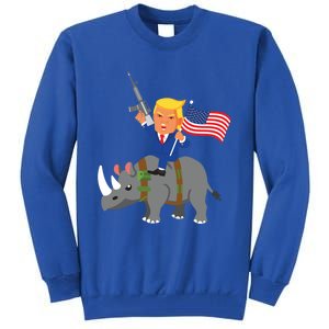 Trump Rhino Gun Merica 2020 Election Donald Republican Gift Tall Sweatshirt