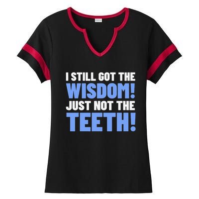 Tooth Removal Gifts & Funny Wisdom Teeth Ladies Halftime Notch Neck Tee