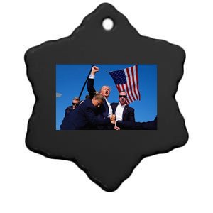 Trump Rally God Bless President Trump Ceramic Star Ornament