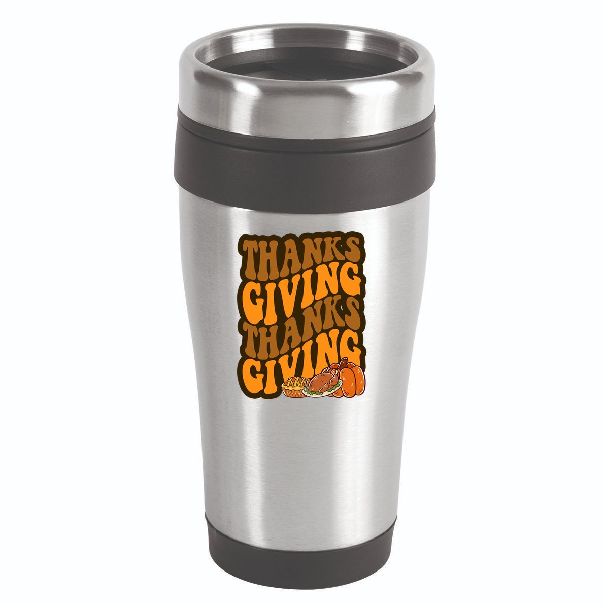 Thanksgiving Retro Groovy Holiday Cute 16oz Travel Tumbler
