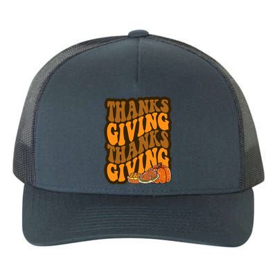 Thanksgiving Retro Groovy Holiday Cute Yupoong Adult 5-Panel Trucker Hat