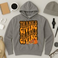 Thanksgiving Retro Groovy Holiday Cute Hoodie
