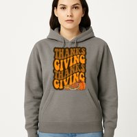 Thanksgiving Retro Groovy Holiday Cute Hoodie