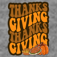 Thanksgiving Retro Groovy Holiday Cute Hoodie