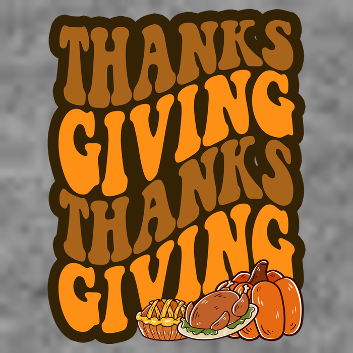 Thanksgiving Retro Groovy Holiday Cute Hoodie