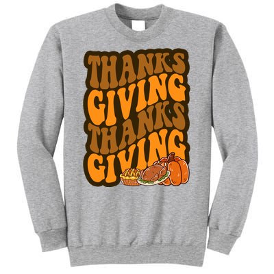 Thanksgiving Retro Groovy Holiday Cute Sweatshirt