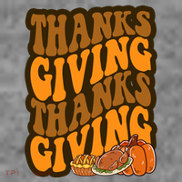 Thanksgiving Retro Groovy Holiday Cute Tall T-Shirt