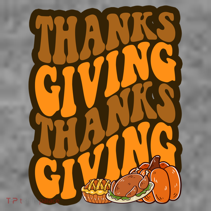Thanksgiving Retro Groovy Holiday Cute Premium T-Shirt