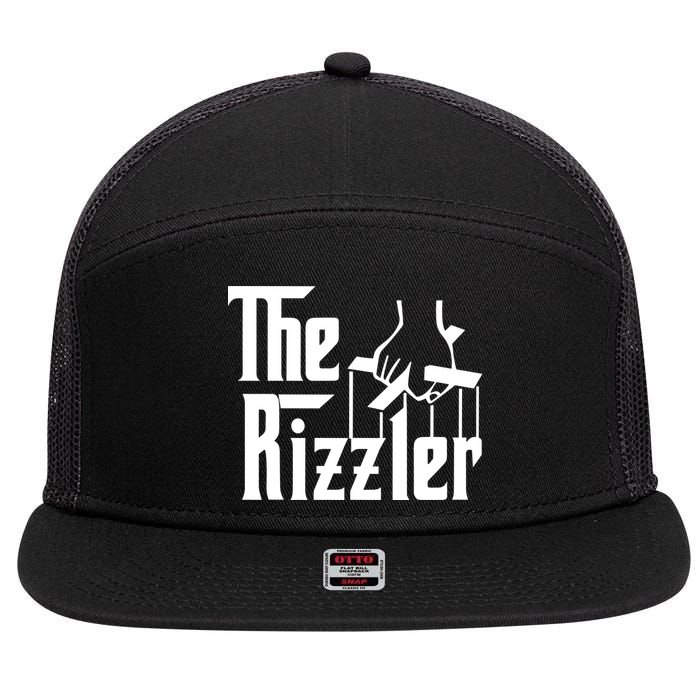 The Rizzler Godfather 7 Panel Mesh Trucker Snapback Hat