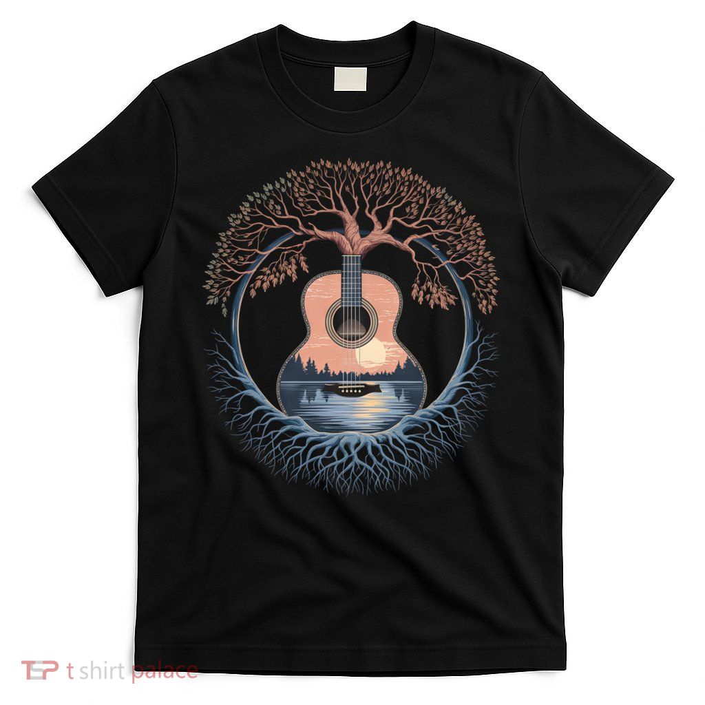 Tree Roots Guitar Art For Musicians And Nature Lovers Gift T-Shirt