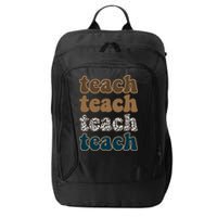 Teach Retro Gift For Teacher City Backpack