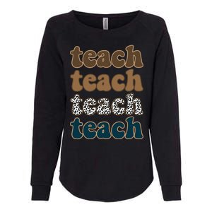 Teach Retro Gift For Teacher Womens California Wash Sweatshirt