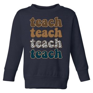 Teach Retro Gift For Teacher Toddler Sweatshirt