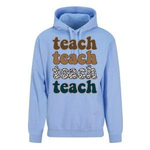 Teach Retro Gift For Teacher Unisex Surf Hoodie