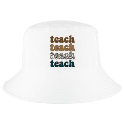 Teach Retro Gift For Teacher Cool Comfort Performance Bucket Hat