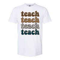 Teach Retro Gift For Teacher Softstyle CVC T-Shirt