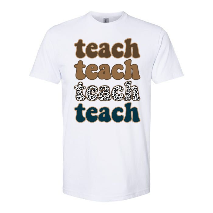 Teach Retro Gift For Teacher Softstyle CVC T-Shirt