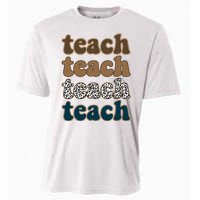 Teach Retro Gift For Teacher Cooling Performance Crew T-Shirt