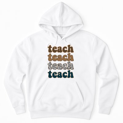 Teach Retro Gift For Teacher Hoodie