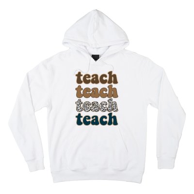 Teach Retro Gift For Teacher Hoodie