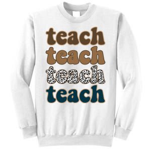 Teach Retro Gift For Teacher Sweatshirt