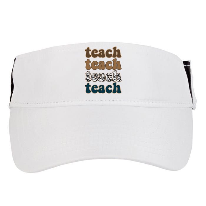 Teach Retro Gift For Teacher Adult Drive Performance Visor