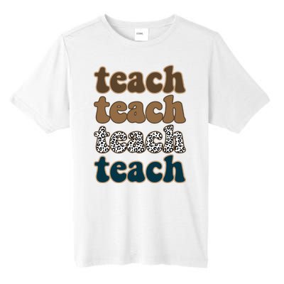 Teach Retro Gift For Teacher Tall Fusion ChromaSoft Performance T-Shirt