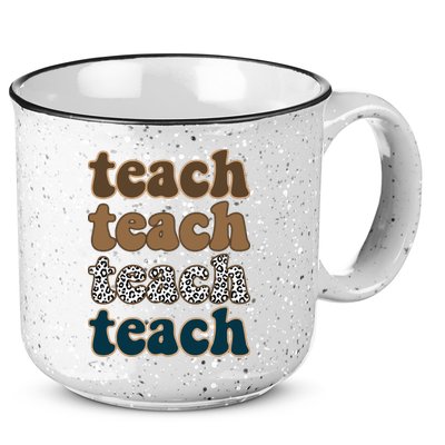 Teach Retro Gift For Teacher 15oz Campfire Ceramic Mug