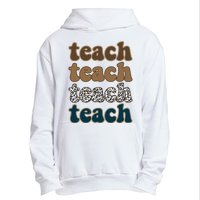 Teach Retro Gift For Teacher Urban Pullover Hoodie