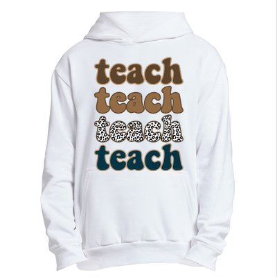 Teach Retro Gift For Teacher Urban Pullover Hoodie