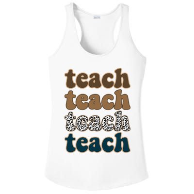 Teach Retro Gift For Teacher Ladies PosiCharge Competitor Racerback Tank