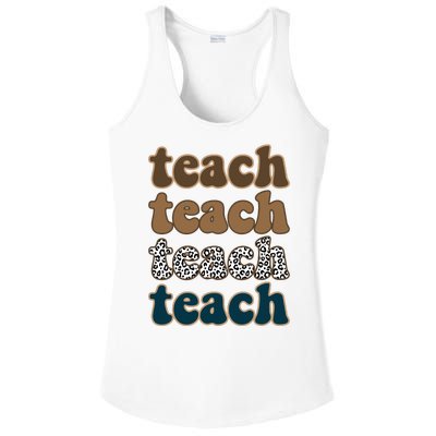 Teach Retro Gift For Teacher Ladies PosiCharge Competitor Racerback Tank