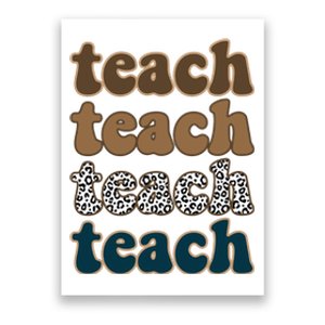 Teach Retro Gift For Teacher Poster