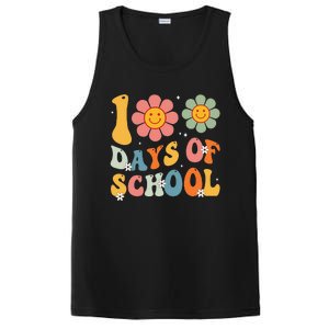 Teacher Retro Groovy 100 Days Happy 100th Day Of School PosiCharge Competitor Tank