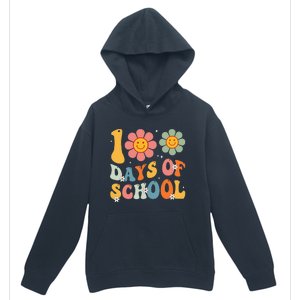 Teacher Retro Groovy 100 Days Happy 100th Day Of School Urban Pullover Hoodie