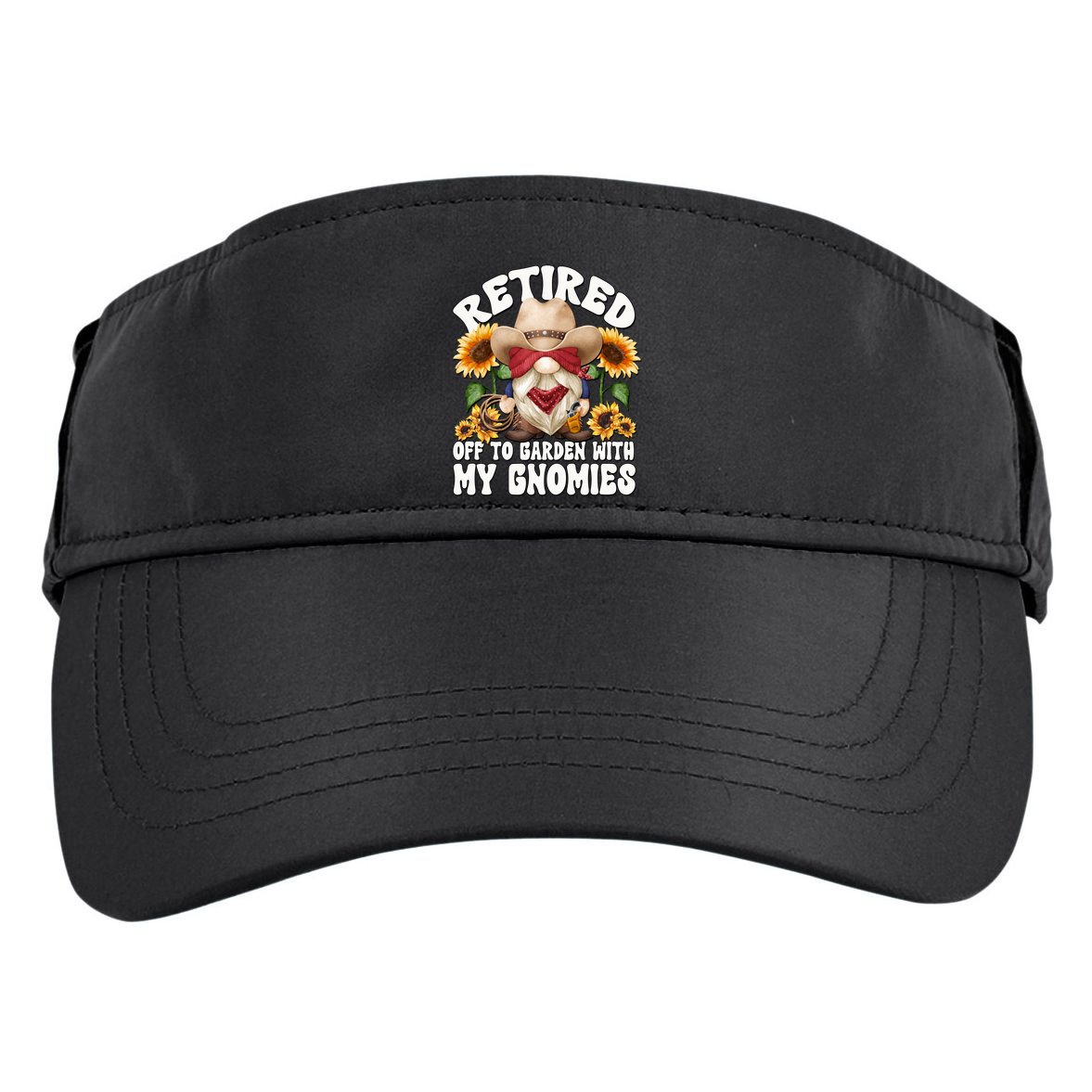 Texas Retiret Gnome Dad For Cow Lover Retired Grandpa Gift Adult Drive Performance Visor