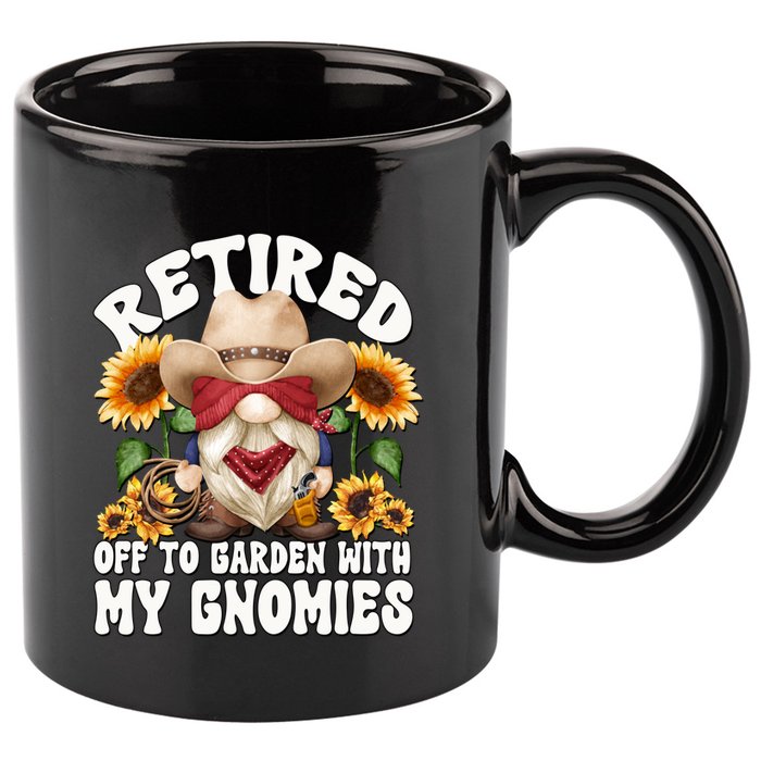 Texas Retiret Gnome Dad For Cow Lover Retired Grandpa Gift 11oz C Handle Ceramic Mug