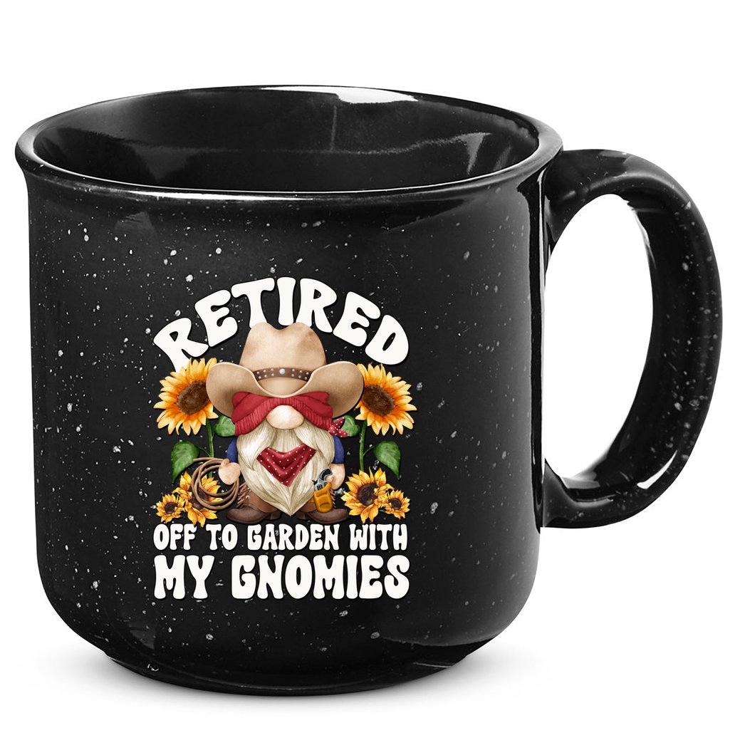 Texas Retiret Gnome Dad For Cow Lover Retired Grandpa Gift 15oz Campfire Ceramic Mug