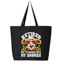 Texas Retiret Gnome Dad For Cow Lover Retired Grandpa Gift 25L Jumbo Tote