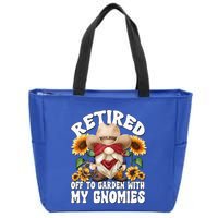 Texas Retiret Gnome Dad For Cow Lover Retired Grandpa Gift Zip Tote Bag