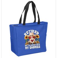 Texas Retiret Gnome Dad For Cow Lover Retired Grandpa Gift Zip Tote Bag