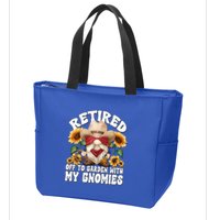 Texas Retiret Gnome Dad For Cow Lover Retired Grandpa Gift Zip Tote Bag