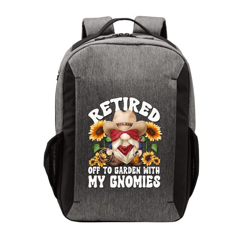 Texas Retiret Gnome Dad For Cow Lover Retired Grandpa Gift Vector Backpack