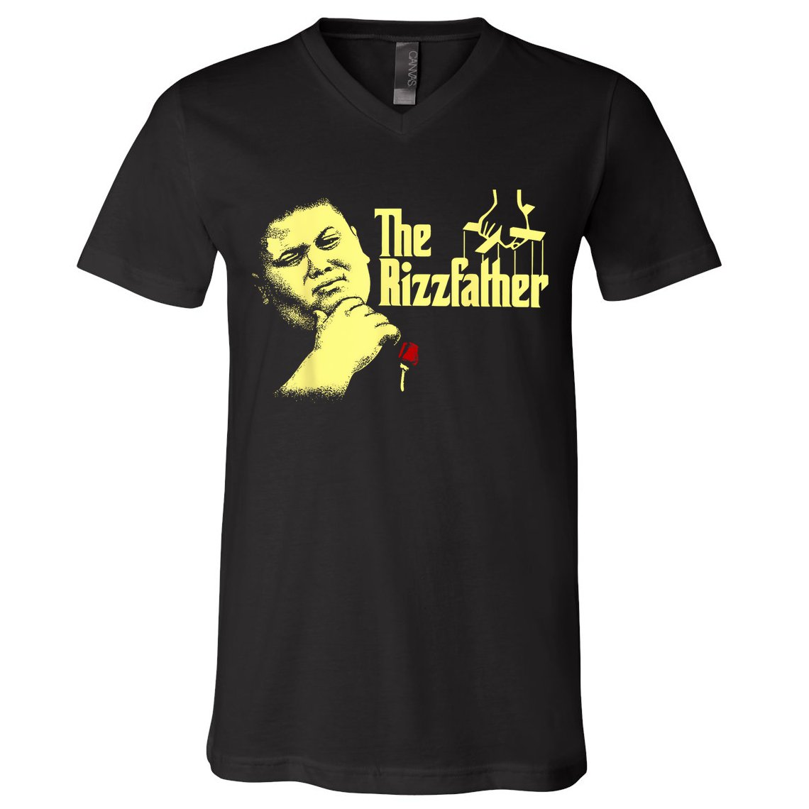 The Rizzler Godfather Funny Meme V-Neck T-Shirt