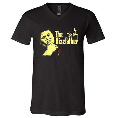 The Rizzler Godfather Funny Meme V-Neck T-Shirt