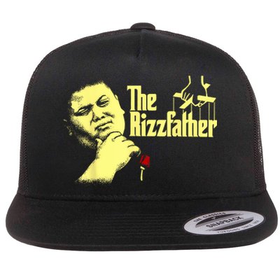 The Rizzler Godfather Funny Meme Flat Bill Trucker Hat